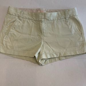 Light green J Crew 100% cotton broken in chino shorts
